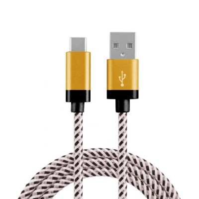 Solid USB Certified Type C Cable USB C to USB A Charger Nylon Braided Fast Charging Cord for Mobile Phone