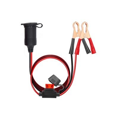 MX 12V/ 24V Extension Cord Plug Cigarette Lighter Socket Adapter Power Charger with Battery Clamp Clip