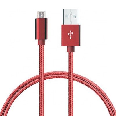 Micro USB Cable Extension Core Aluminum Alloy Android Nylon Braided Fast Charging Cable for Android Ingenico Tablets