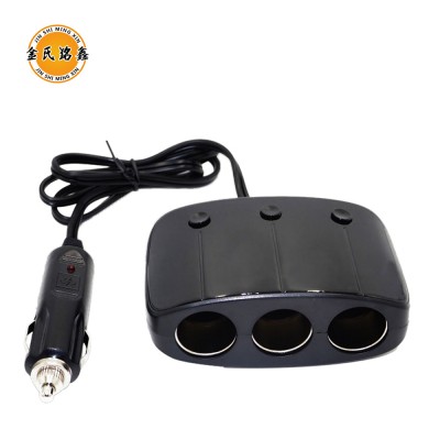 12 volt Receptacle Car Charger 3 Socket